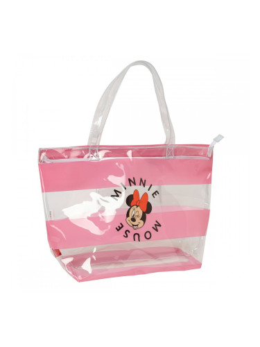 Дамска Чанта Minnie Mouse Beach Розов Прозрачен