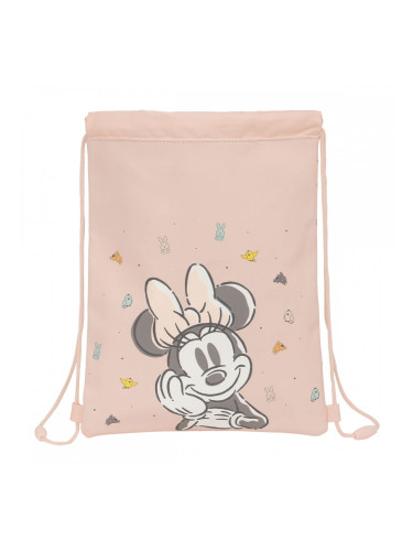 Раница с връвка Minnie Mouse Baby Розов 26 x 34 x 1 cm