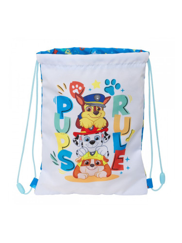 Раница с връвка The Paw Patrol Pups rule Син 26 x 34 x 1 cm