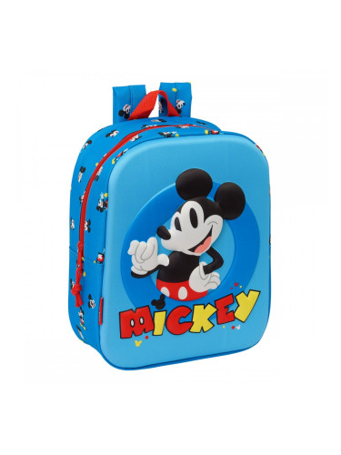 Училищна чанта Mickey Mouse Clubhouse Син 22 x 27 x 10 cm 3D