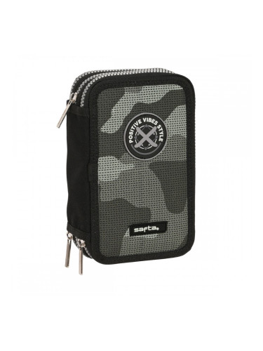 Ученически Комплект с Аксесоари Safta Stone Черен 12.5 x 19.5 x 5.5 cm 36 Части