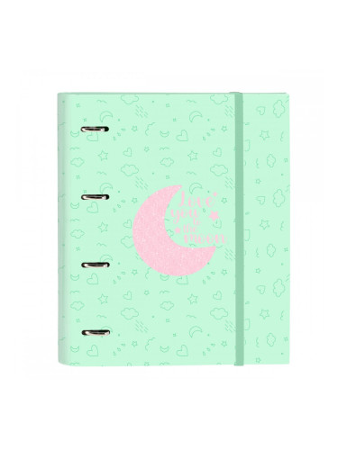 Папка с пръстени BlackFit8 Moon Зелен 27 x 32 x 3.5 cm