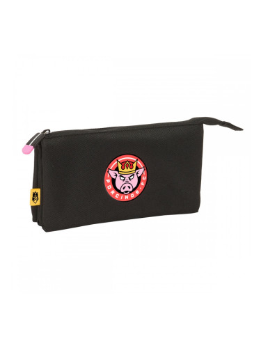 Троен Моливник Kings League Porcinos Черен 22 x 12 x 3 cm