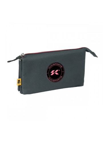 Троен Моливник Kings League Kunisport Сив 22 x 12 x 3 cm