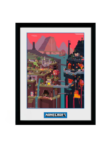 GBEYE MINECRAFT - Framed print "World" (30x40)