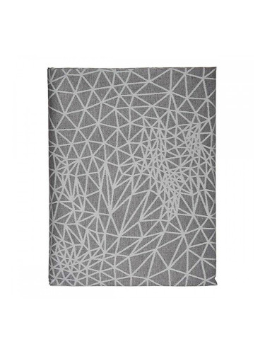 Покривка Абстрактен Сив Jacquard Бял (140 x 180 cm)