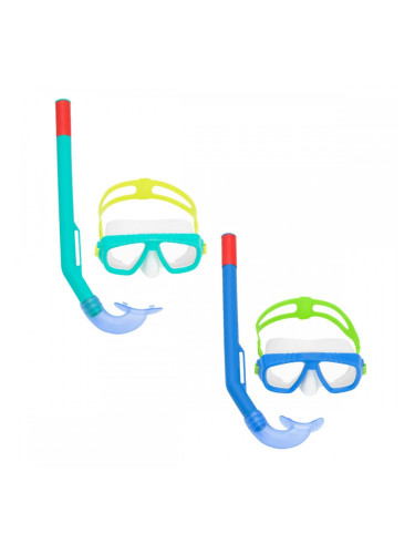 Очила за Гмуркане с Детски Шнорхел Bestway Син цвят тюркоаз (1 броя)