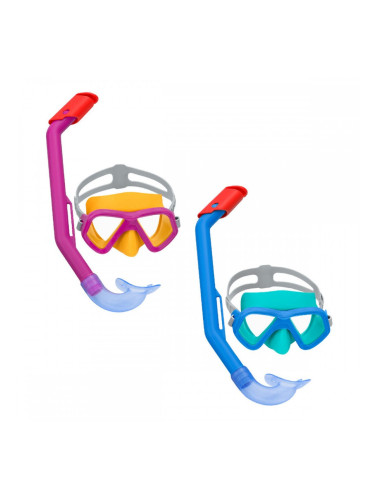 Очила за Гмуркане с Детски Шнорхел Bestway Син Фуксия (1 броя)