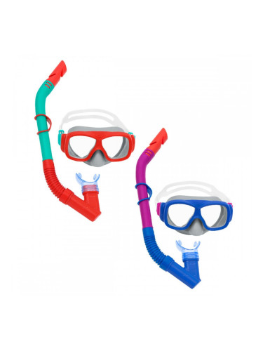 Очила за Гмуркане с Детски Шнорхел Bestway Син Оранжев (1 броя)