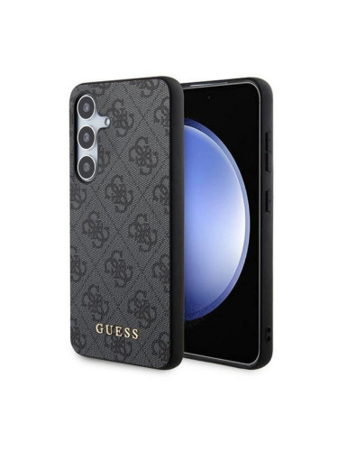 Оригинален кейс Guess HC 4G Metal Gold Logo, За Samsung Galaxy S24 (S921B), Черен