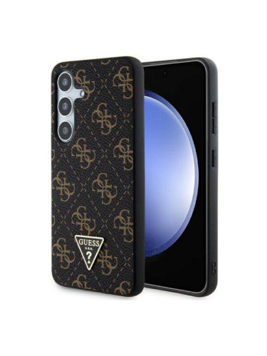 Оригинален кейс Guess HC PU 4G Triangle, За Samsung Galaxy S24 (S921B), Черен