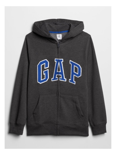 Black Boys' Sweatshirt GAP Logo Zip Hoodie