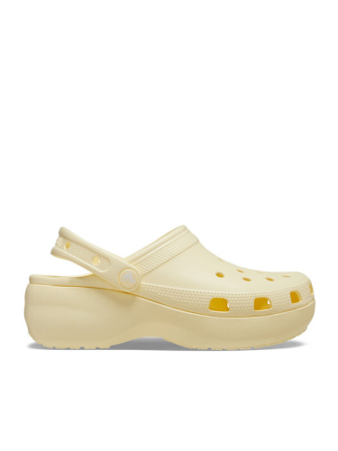 Crocs Чехли Classic Platform Clog W 206750 Бежов