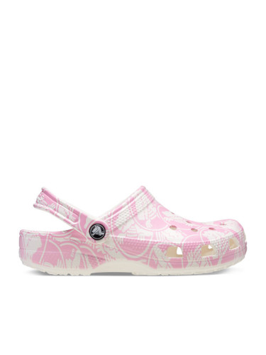 Crocs Чехли Classic Duke Print Clog K 210007 Розов