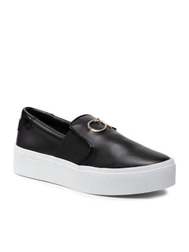 Calvin Klein Гуменки Flatform Slip On W/hdw HW0HW00652 Черен