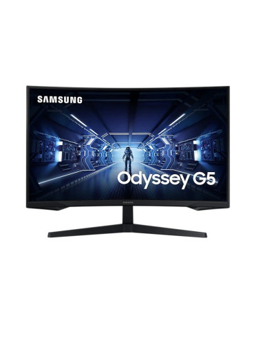 Монитор Samsung Odyssey G5 LC-32G55TQ (2020), 32" (81.28 cm) VA панел, 144Hz, WQHD, 1ms, 250 cd/m², Display Port, HDMI