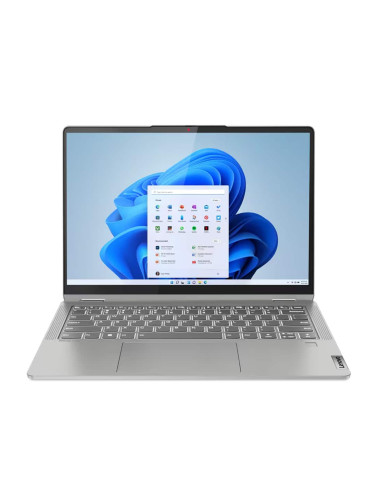 Лаптоп Lenovo IdeaPad Flex 5 14ALC7 (82R9000GBM)(сив), осемядрен AMD Ryzen 7 5700U 1.8/4.3GHz, 14" (35.56cm) WUXGA Touch дисплей, (HDMI), 16GB LPDDR4x, 51GB SSD NVMe, 1x USB 3.2 Gen 2 Type-C, Windows 11 Home, 1.55kg