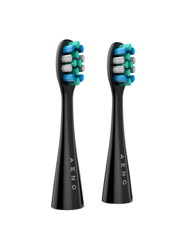 AENO Replacement toothbrush heads, Black, Dupont bristles, 2pcs in set