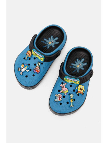 Детски чехли Crocs Spongebob Multi Off Court Clog в синьо 209823