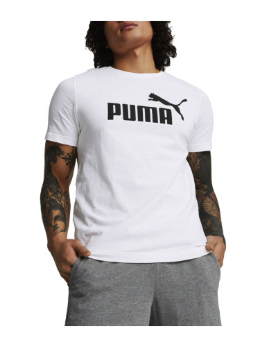 PUMA Essentials Logo Cotton Tee White