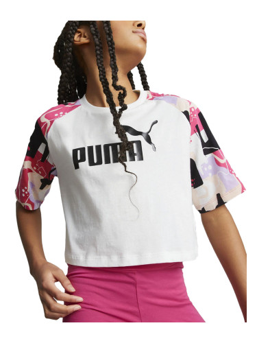 PUMA Essentials+ Street Art Printed Tee White