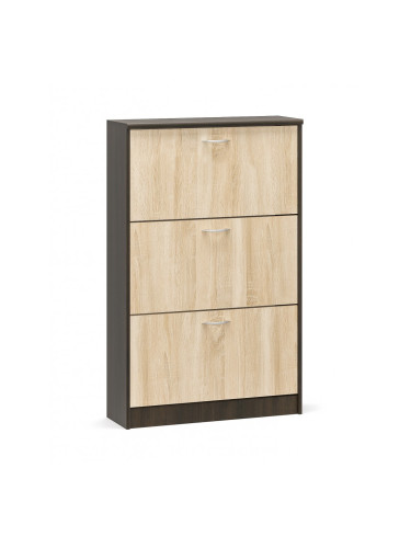 Шкаф за обувки Мебели Богдан 3-E20, венге и сонома