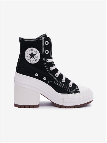 Black Womens Heeled Ankle Sneakers Converse Chuck 70 De Lu - Women