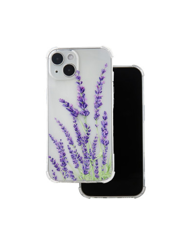 Силиконов кейс MBX Ultra Trendy Lavender, За iPhone 15 (6.1), Прозрачен