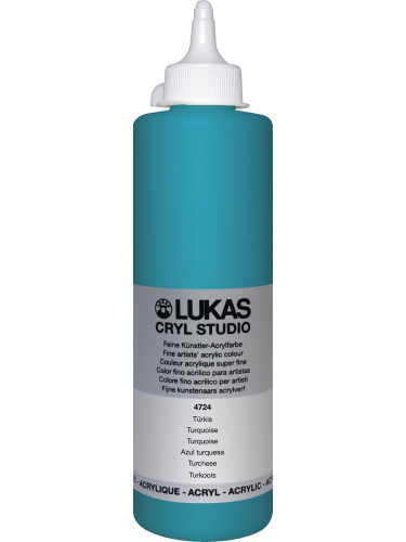 Lukas Cryl Studio Plastic Bottle АКРИЛНА боя Turquoise 500 ml 1 бр