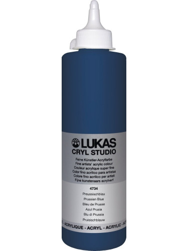 Lukas Cryl Studio Plastic Bottle АКРИЛНА боя Prussian Blue 500 ml 1 бр