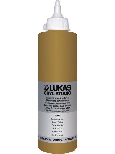 Lukas Cryl Studio Plastic Bottle АКРИЛНА боя Brown Ochre 500 ml 1 бр