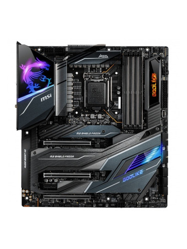 Дънна платка MSI MEG Z490 GODLIKE, Z490, LGA1200, DDR4, PCI-E 3.0, 6x SATA 6Gb/s, 3x M.2, Thunderbolt 3, Wi-Fi, Bluetooth, E-ATX