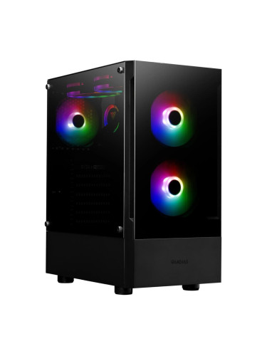 Кутия Gamdias Talos E3 Black, ATX/mATX/Mini-ITX, 1 x USB 3.0, ARGB, с прозорец, черна, без захранване