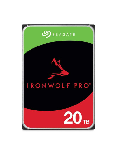 Твърд диск 20TB Seagate Ironwolf PRO (ST20000NT001), SATA 6Gb/s, 7200rpm, 256MB кеш, 3.5"(8.89 cm)