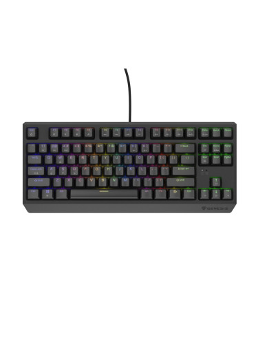 Клавиатура Genesis Thor 230 TKL Black (NKG-2079), механична, Outemu Brown суич, гейминг, RGB подсветка, черна, USB