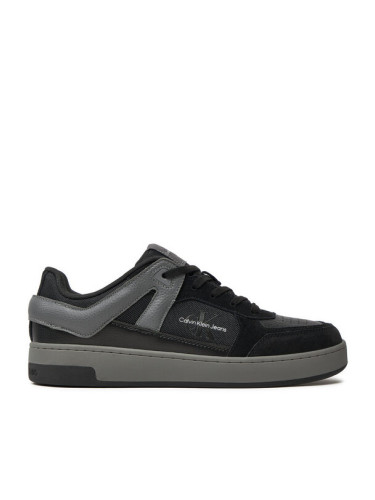 Calvin Klein Jeans Сникърси Basket Cup Low Laceup Lth Ml Mtr YM0YM00994 Черен