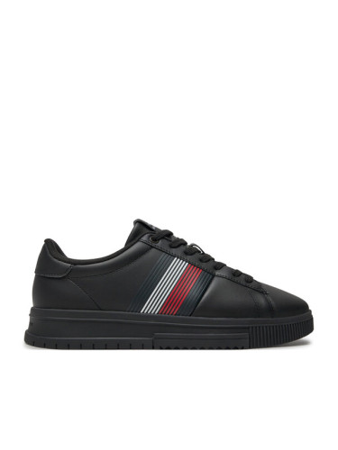 Tommy Hilfiger Сникърси Supercup Lth Seasonal FM0FM05129 Черен