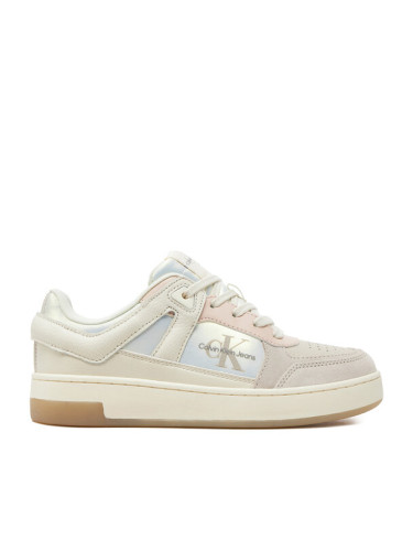 Calvin Klein Jeans Сникърси Basket Cupsole Low Mix Ml Mtr YW0YW01490 Бял