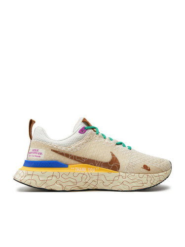 Nike Маратонки за бягане React Infinity Run Fk 3 Prm DZ3025 001 Бежов