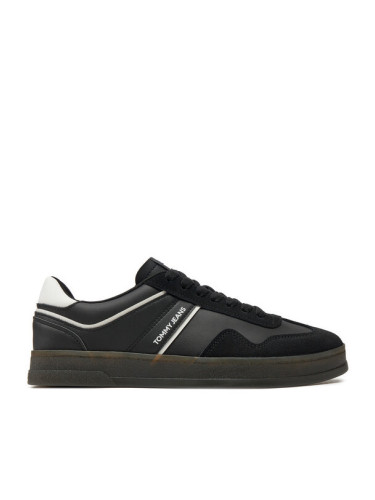 Tommy Jeans Сникърси Leather Retro Cupsole EM0EM01414 Черен