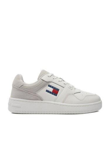 Tommy Jeans Сникърси Retro Basket Mix Media EN0EN02653 Бял