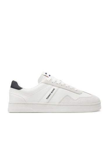 Tommy Jeans Сникърси Tjm Leather Retro Cupsole EM0EM01414 Екрю