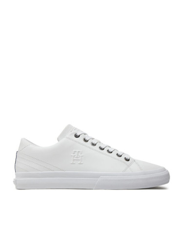 Tommy Hilfiger Сникърси Th Hi Vulc Street Low Lth FM0FM05111 Бял