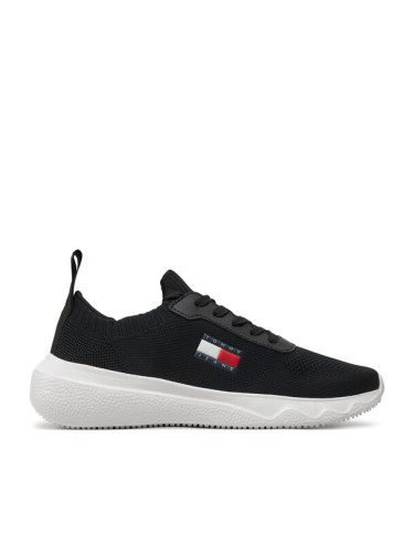 Tommy Jeans Сникърси Tjw Knit Runner EN0EN02564 Черен