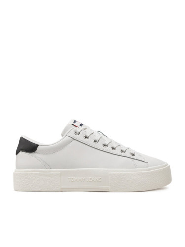 Tommy Jeans Сникърси Tjw Foxing Flatform Sneaker EN0EN02567 Екрю