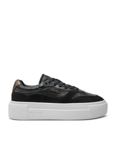 Calvin Klein Сникърси Ff Cupsole Lace Up W/Ml Mix M HW0HW02125 Черен