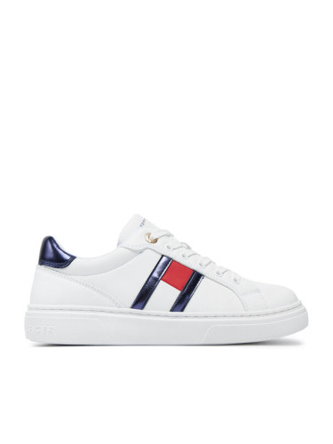 Tommy Hilfiger Сникърси Flag Low Cut Lace-Up Sneaker T3A9-33538-1351 S Бял