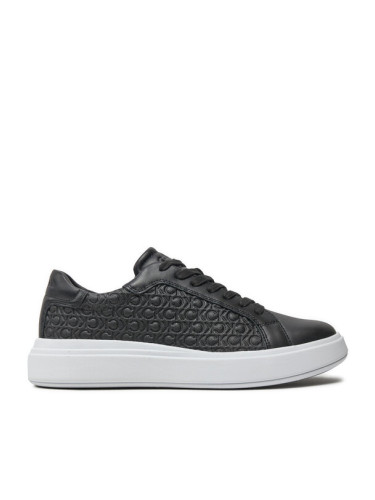 Calvin Klein Сникърси Low Top Lace Up Lth Mono HM0HM01498 Черен