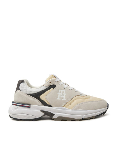 Tommy Hilfiger Сникърси M Runner X Ventile Mix FM0FM05062 Екрю