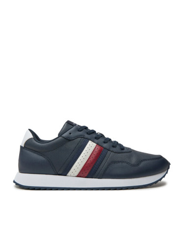 Tommy Hilfiger Сникърси Runner Evo Lth Mix Ess FM0FM05121 Тъмносин